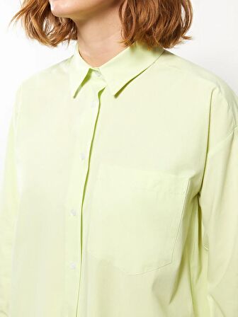 Düz Uzun Kollu Oversize Kadın Gömlek Tunik