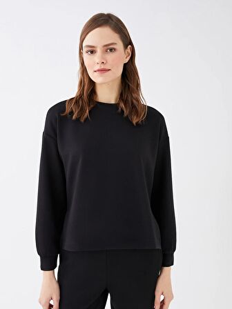 Bisiklet Yaka Oversize Kadın Sweatshirt