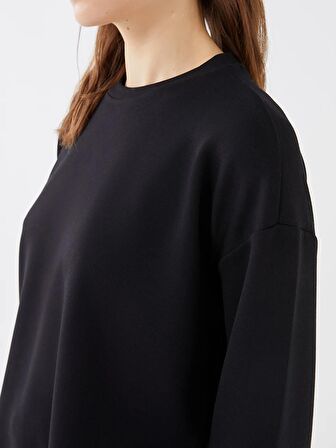 Bisiklet Yaka Oversize Kadın Sweatshirt