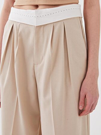 Standart Fit Geniş Paça Kadın Pantolon