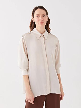 Düz Uzun Kollu Oversize Aerobin Kadın Gömlek