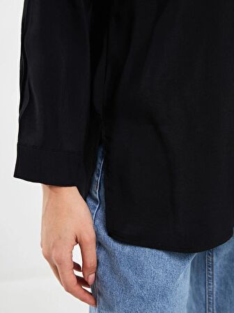 Düz Uzun Kollu Kadın Gömlek Tunik