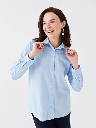 Nakışlı Uzun Kollu Kadın Gömlek