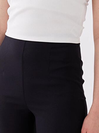 Yüksek Bel Standart Fit İspanyol Paça Kadın Pantolon