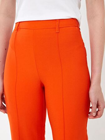 Standart Fit Düz Geniş Paça Kadın Pantolon