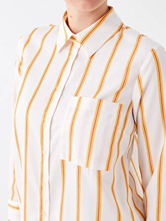 Çizgili Kadın Gömlek Tunik