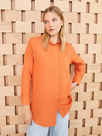 Düz Müslin Kadın Gömlek Tunik