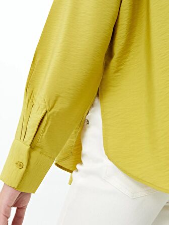 Düz Uzun Kollu Oversize Kadın Gömlek