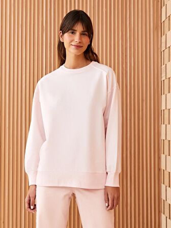 Bisiklet Yaka Oversize Kadın Sweatshirt