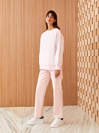 Bisiklet Yaka Oversize Kadın Sweatshirt