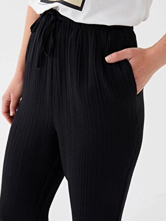 Beli Lastikli Rahat Kalıp Kadın Pantolon