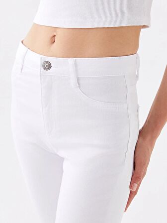Dar Fit Düz Gabardin Kadın Pantolon