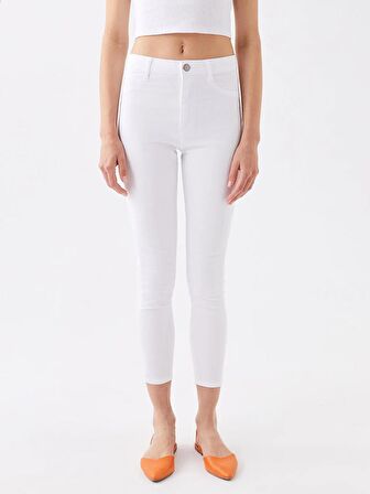 Dar Fit Düz Gabardin Kadın Pantolon