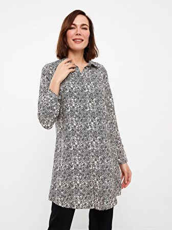 Desenli Kadın Gömlek Tunik