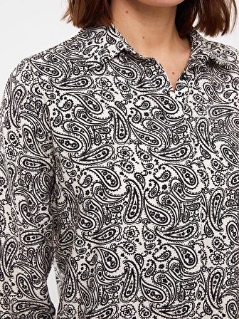 Desenli Kadın Gömlek Tunik