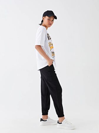 Beli Lastikli Kadın Jogger Pantolon