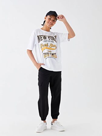 Beli Lastikli Kadın Jogger Pantolon