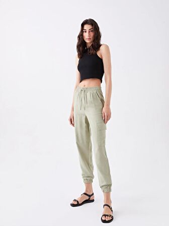 Beli Lastikli Kadın Jogger Pantolon