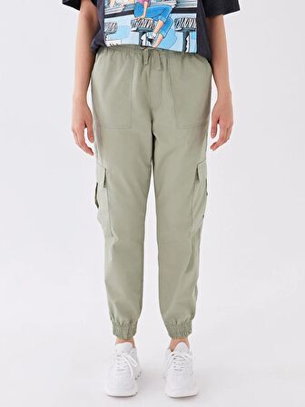 Kadın Beli Lastikli Düz Paraşüt Pantolon