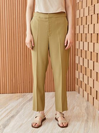 Beli Lastikli Standart Fit Kadın Pantolon