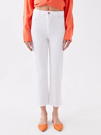 Dar Fit Düz Gabardin Kadın Pantolon