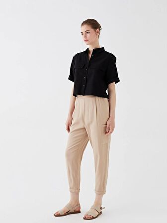 Beli Lastikli Standart Fit Kadın Pantolon