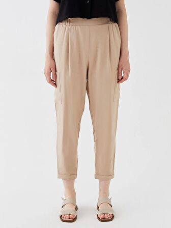 Beli Lastikli Standart Fit Kadın Pantolon