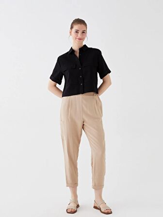 Beli Lastikli Standart Fit Kadın Pantolon