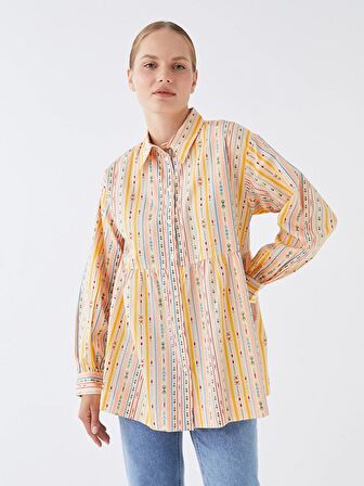 Desenli Kadın Gömlek Tunik