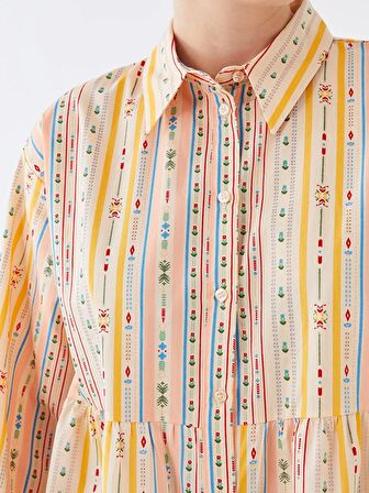 Desenli Kadın Gömlek Tunik