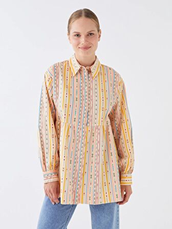 Desenli Kadın Gömlek Tunik