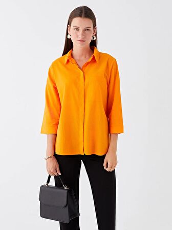 Düz Dar Kalıp Kadın Gömlek