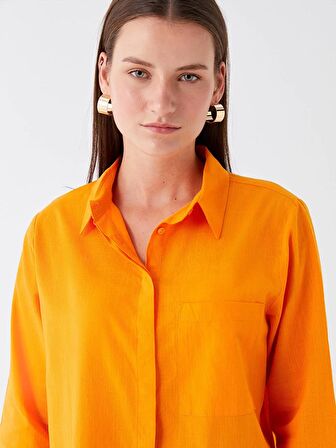 Düz Dar Kalıp Kadın Gömlek