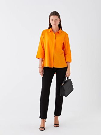 Düz Dar Kalıp Kadın Gömlek