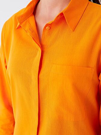 Düz Dar Kalıp Kadın Gömlek