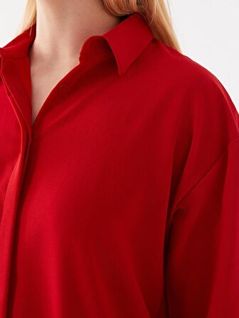 Düz Oversize Kadın Gömlek