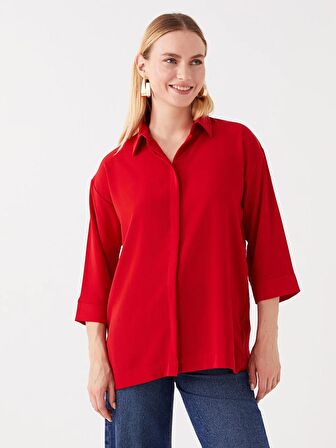 Düz Oversize Kadın Gömlek