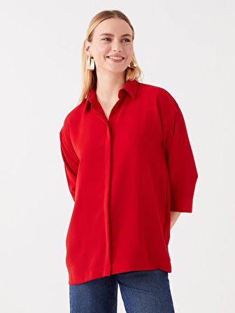 Düz Oversize Kadın Gömlek