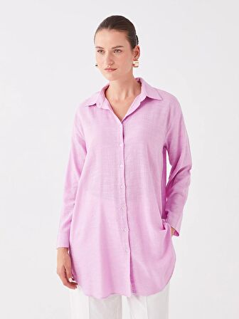 Düz Uzun Kollu Kadın Gömlek Tunik