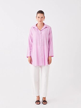 Düz Uzun Kollu Kadın Gömlek Tunik