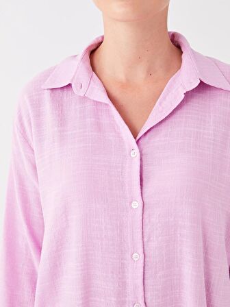 Düz Uzun Kollu Kadın Gömlek Tunik