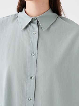 Düz Uzun Kollu Oversize Kadın Gömlek