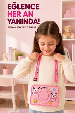 Taşınabilir Ürün Eğlence Aracı Küçük Cihaz Maniner Eğitici Tablet 4GB 128GB Kılıf Hediyeli M6 Pembe