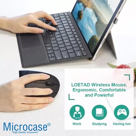 Microcase Dikey Ergonomik Kablolu Mouse 800/1200/1600 Dpı 6 Tuşlu - AL5178