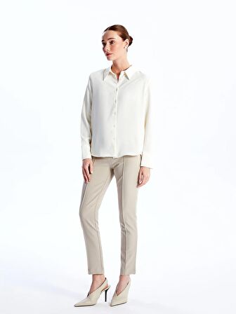 Kadın Dar Fit Düz Pantolon