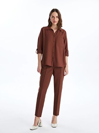 Beli Lastikli Standart Fit Kadın Pantolon