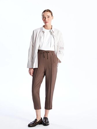 Beli Lastikli Standart Fit Kadın Pantolon