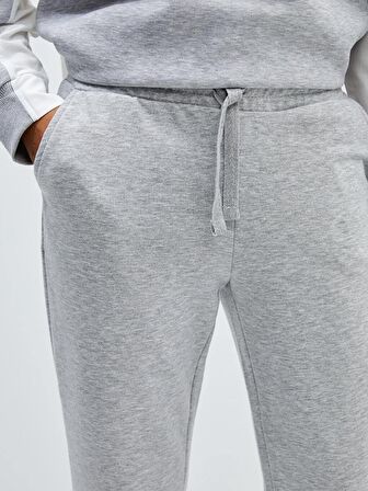 Kadın Beli Lastikli Düz Eşofman Altı