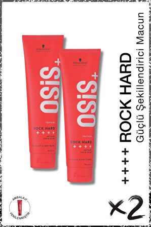 Rock Hard Ultra Güçlü Şekillendirici Macun 150ml x 2 Adet | Kalıcı Tutuş Krem Parlaklık Jeli