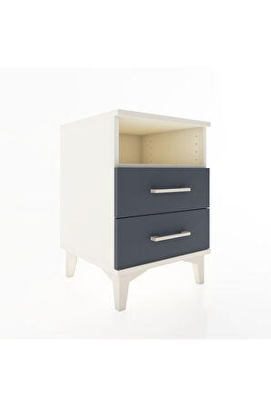 Hyperion Komodin Tek Raflı 2 Çekmeceli 44x44x64 Aytaşı-Antrasit